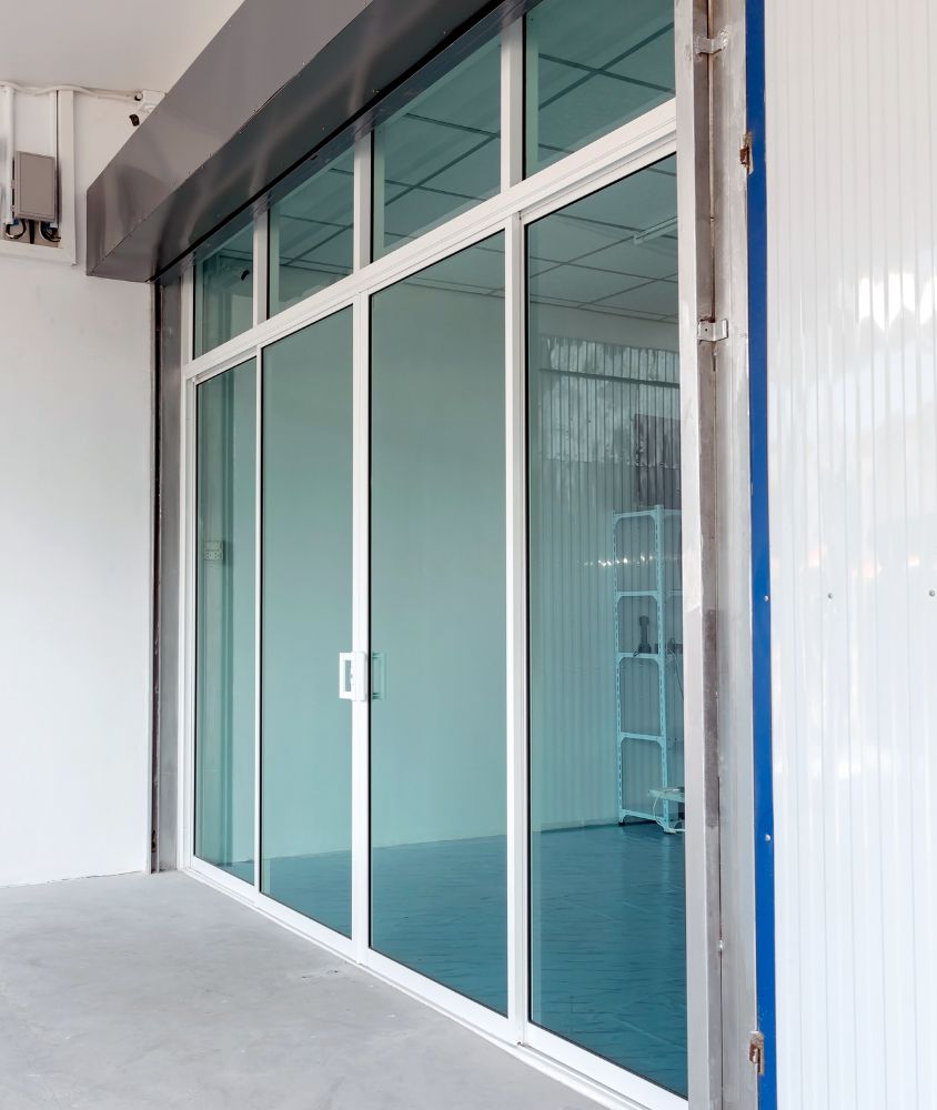 porta de vidro em Franca